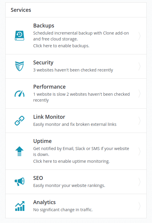 managewp-service ManageWP Services et fonctionnalités payantes